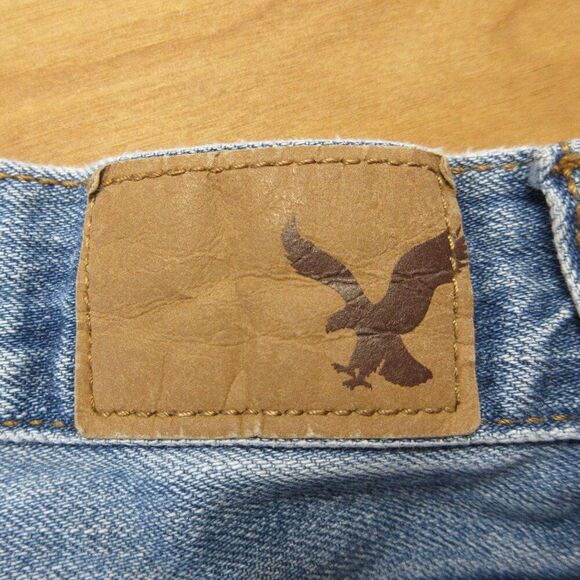 AMERICAN EAGLE Vintage Hi-Rise Festival Jean Shorts Sz 6 Frayed Hem Ripped Denim - Picture 12 of 15